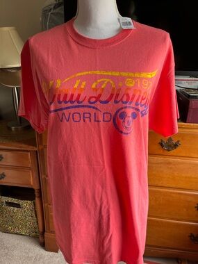 Disney Coral Pink Walt Disney World Graphic Tee